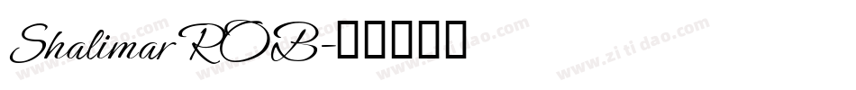 Shalimar ROB字体转换